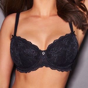 black frederick’s siren contour balconette bra